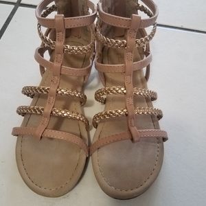 The Childrens place gold tan gladiator sandals 13